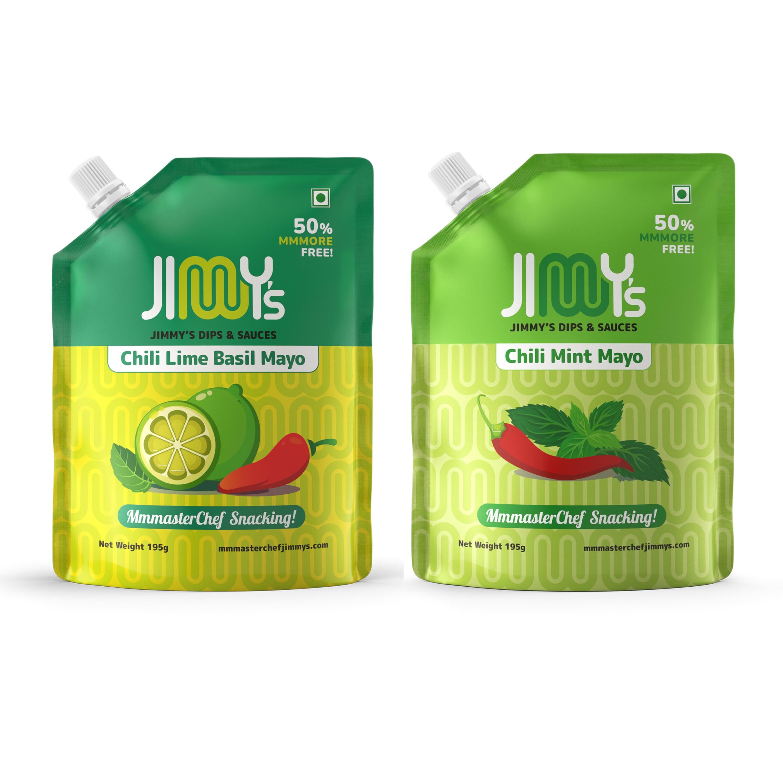 Jimmys Dips & Sauces Combo Pack - Chilli Lime Basil Mayo & Chilli Mint Mayo | 195g Each | Zesty & Flavorful Mayo Duo for Tacos, Wraps & Fusion Dishes (B0DGGPHQQV) Amazon Price History, Amazon Price Tracker