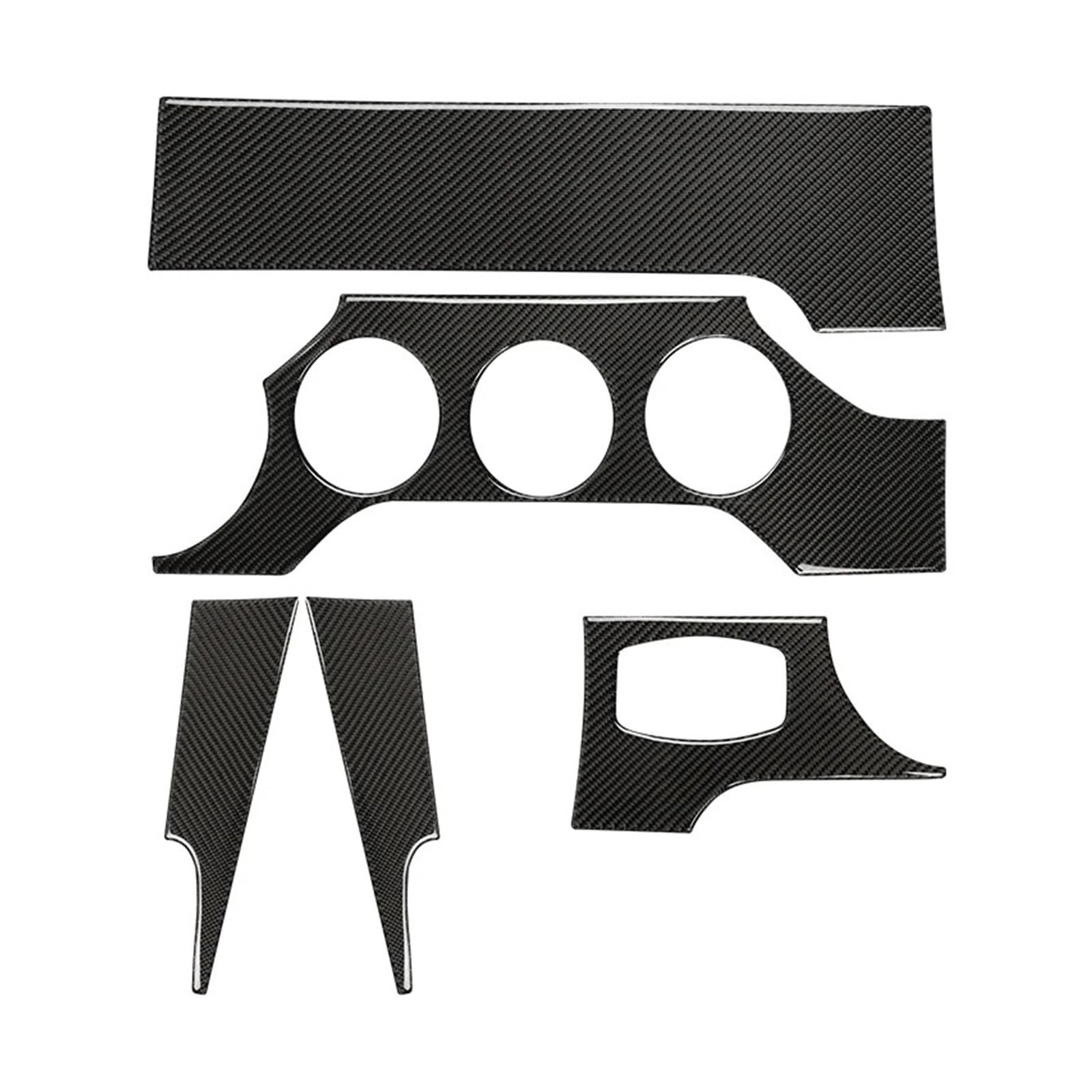 Car Interior Trim for Mustang GT 2015-2021 Interior Car Dashboard Panel Cover Trim Sticker Decal Decoration Frame Car Interior Decoration(Black)