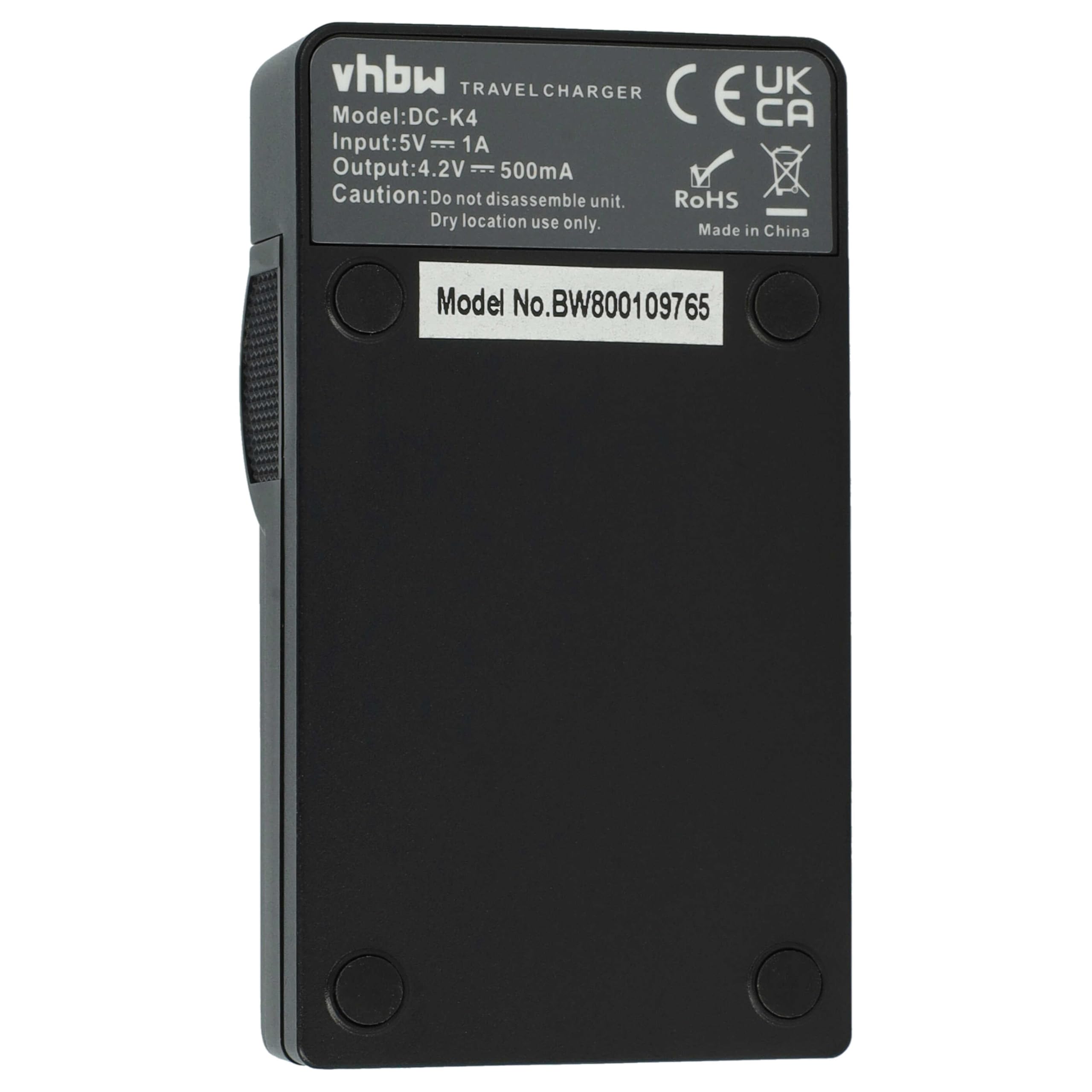vhbw Micro USB ładowarka kabel do ładowania pasujący do aparatu bateria Leica Digilux zoom, NP-80.