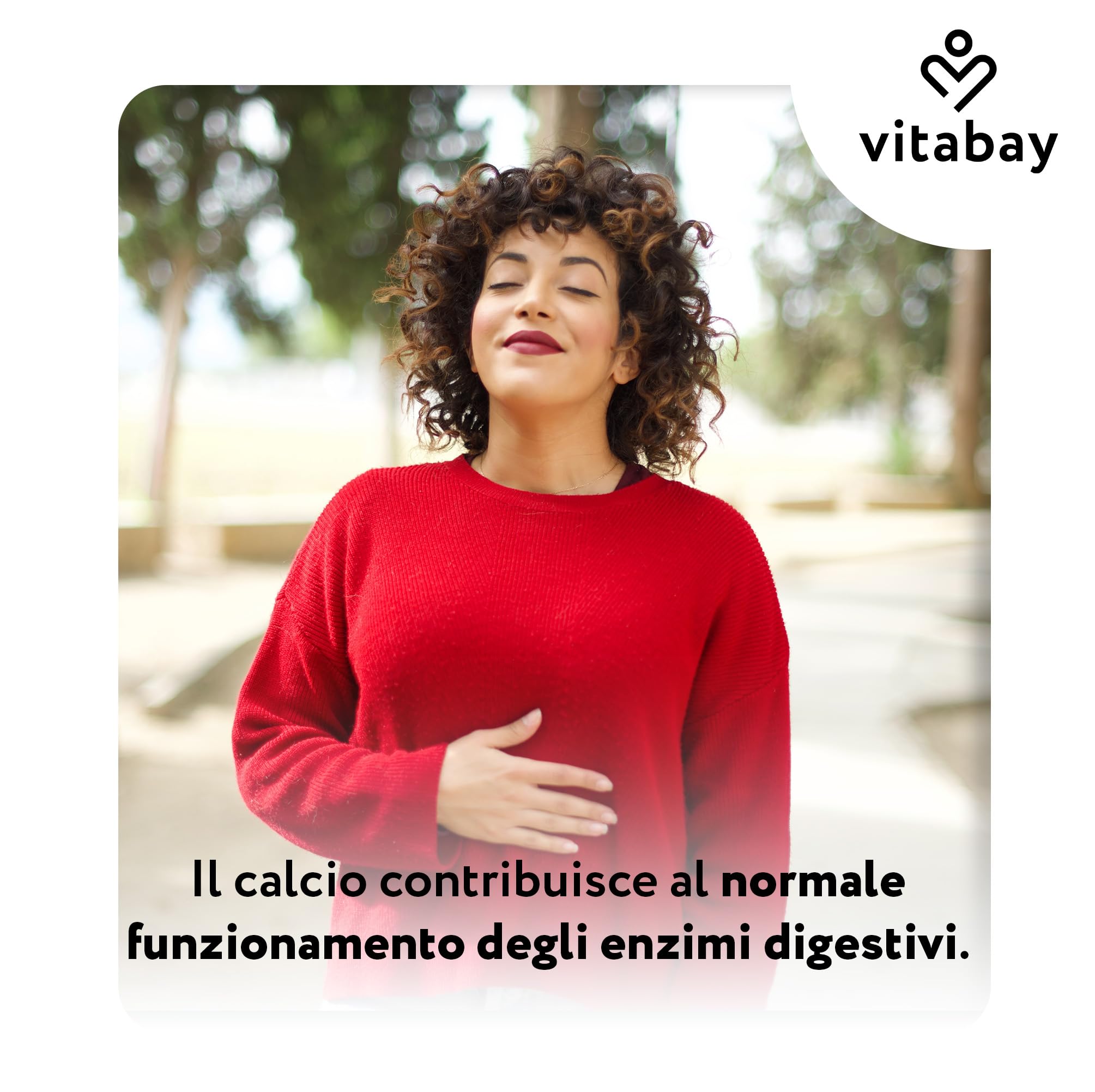 Vitabay Calcio 1000 mg - 90 capsule vegane con citrato di calcio - calcio per metabolismo energetico, ossa e denti - testato in laboratorio in Germania - senza additivi - 1 mese