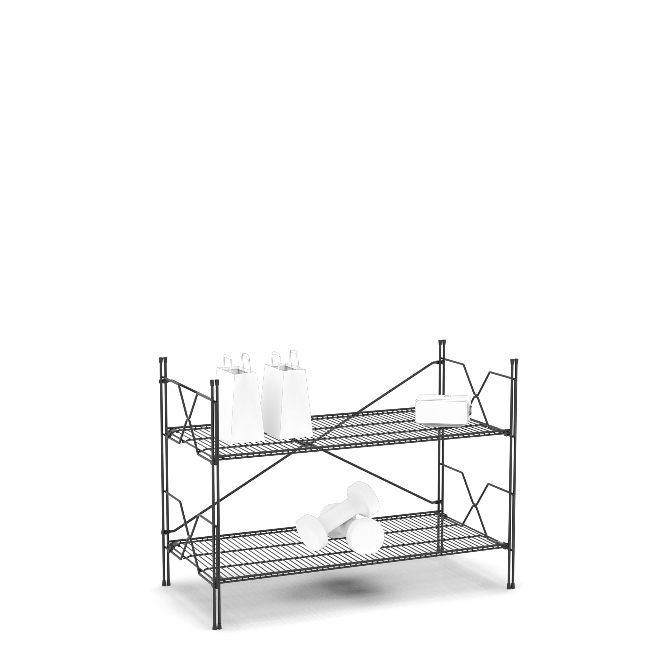 wi.sy Spazi Intelligenti Estantería de metal modular personalizable de alambre metálico ligero y robusto con sistema de enganche patentado fabricado en Italia (60 cm x L 80 cm x P 40 cm)