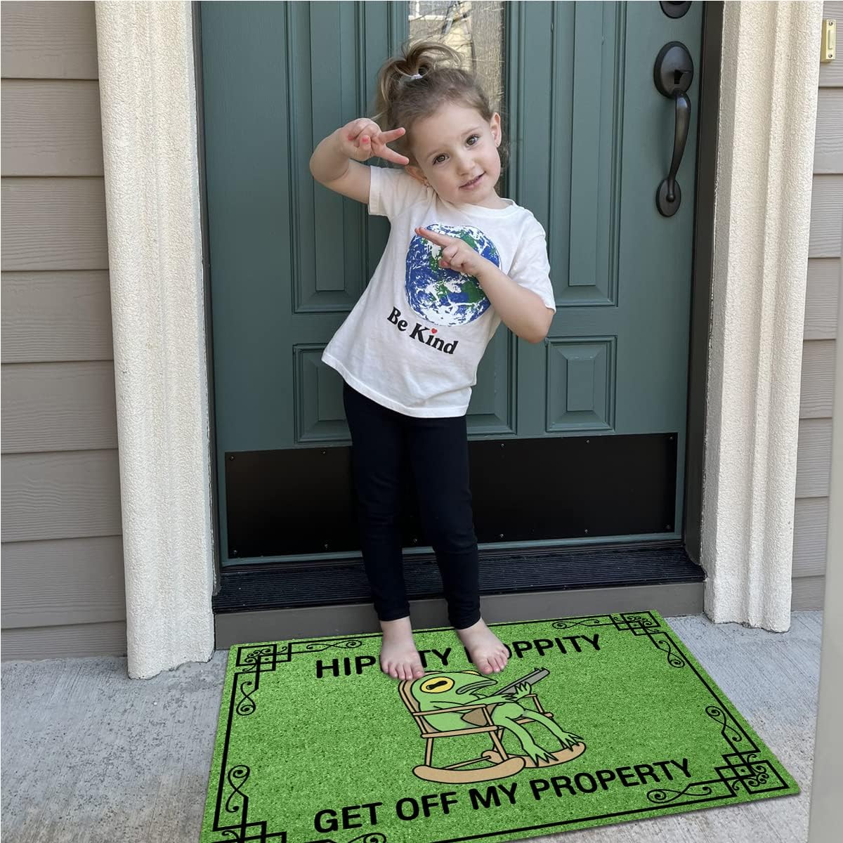 Doormat Hippity Hoppity Get Off My Property Rug for High Traffic Areas