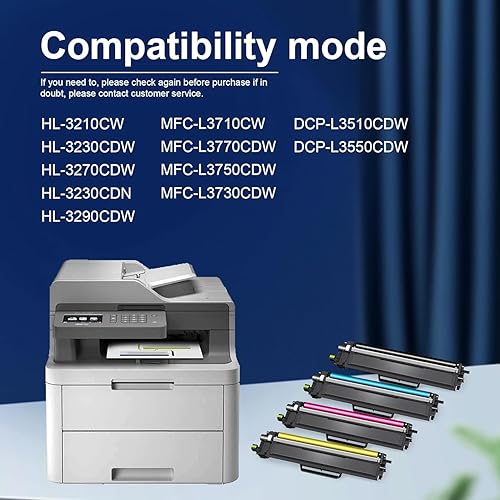 Miniatura 2 de TN223 TN223 - Cartucho de tóner de repuesto para impresora Brother TN-223BKCMY MFC-L3710CW L3750CDW HL-3210CW 3230CDN DCP-L3550CDW, TN2234PK