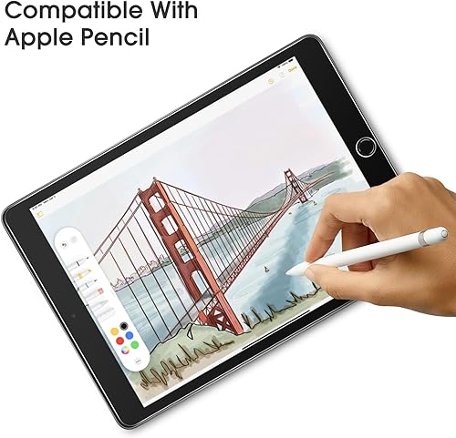 Miniatura 4 de OMOTON Paquete de 3 protectores de pantalla para iPad de 6 y 5 generación, protector de pantalla de vidrio templado compatible con Apple iPad Pro