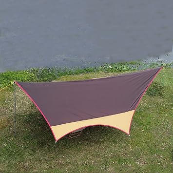 أرجوحة المطر يطير، 18 x16FT التخييم تارب مع حقيبة حمل، للماء وخفيفة الوزن خيمة البقاء على قيد الحياة تارب 210 D أكسفورد القماش معدات التخييم في الهواء الطلق كبيرة للمشي لمسافات طويلة نزهة على الظهر