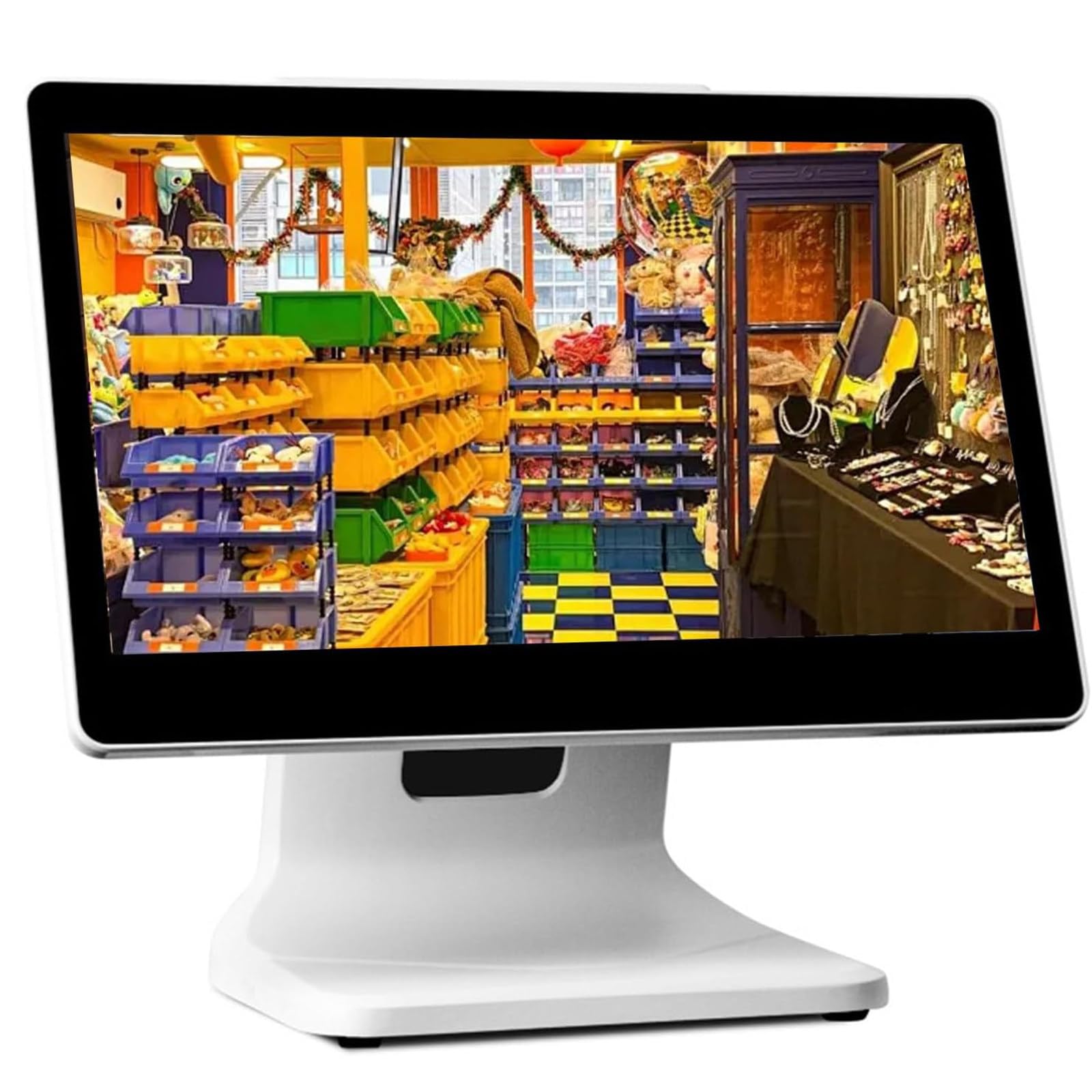 Touchez la Caisse enregistreuse 15.6in écran Tactile Moniteur POS Caisse enregistreuse surveille 1366 * 768 Moniteur LCD pour Restaurant Bar café,FrenchSystem