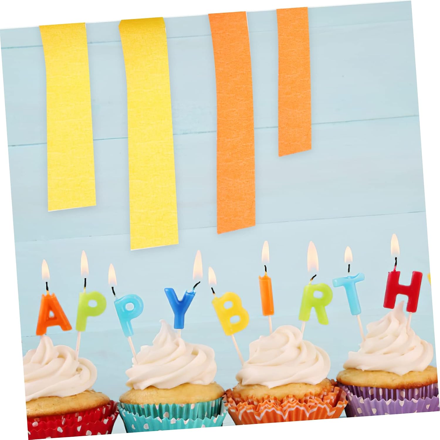 Amosfun 8Rolls Vibrant Crepe Paper Streamers for Party Decorations for Birthday Celebrations Weddings and Themed Events Includes