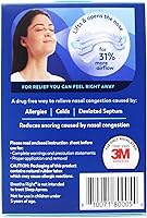 Vista 5 de (120 Strips) Breathe Right Nasal Strips Clear Large for Sensitive Skin