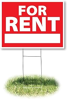 Headline Sign 4729 Yard Sign, for Rent, 18 Inches by 24 Inches
