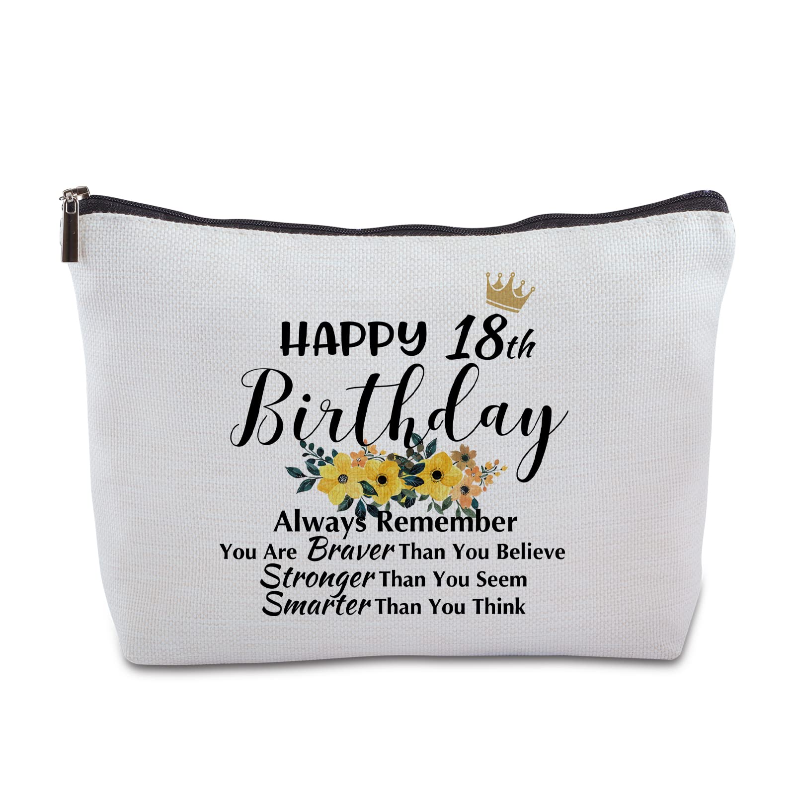 Zipper Cosmetic Travel Bag - 18th Birthday Gift for Her