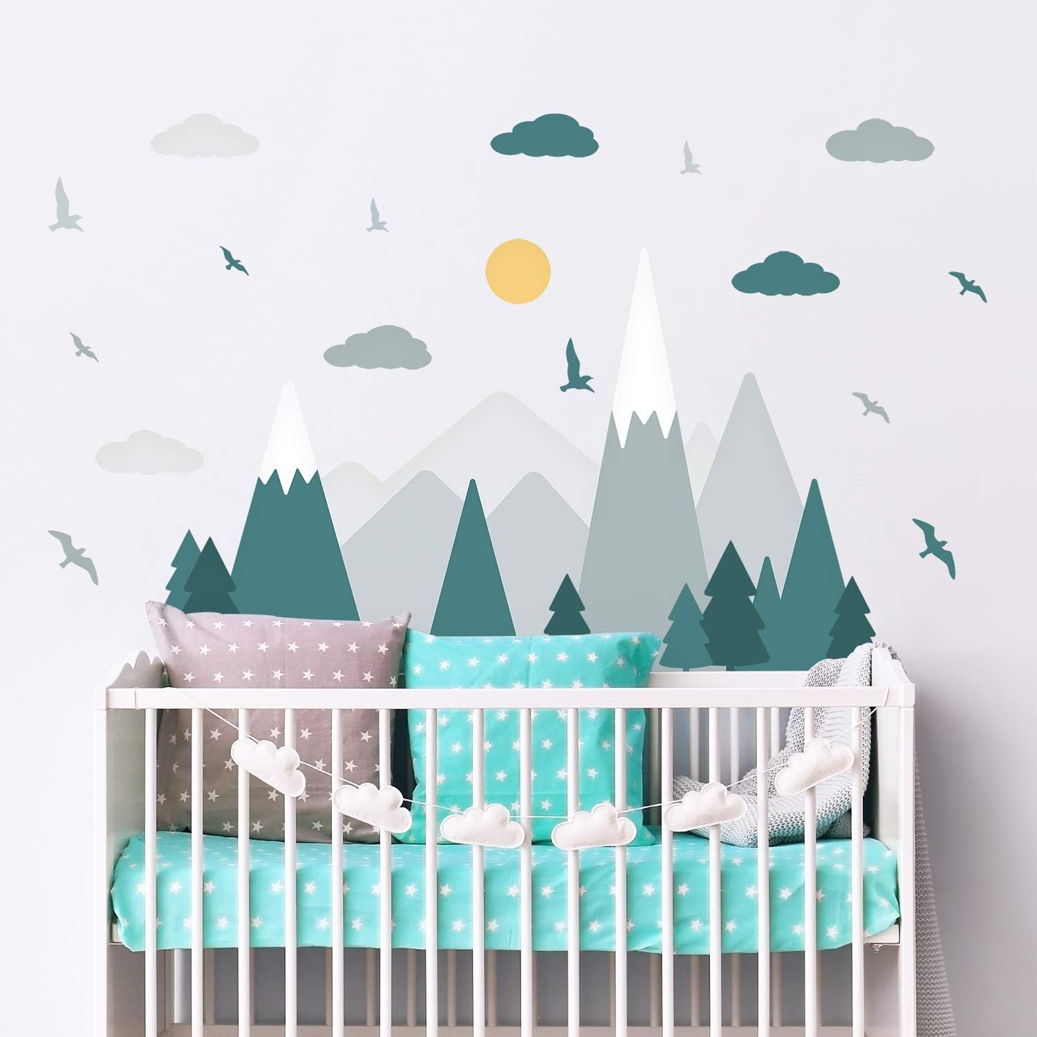 Verwunderlich Wandtattoo Berge Kinderzimmer Fotos