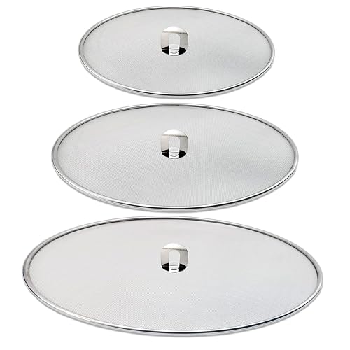Antallcky 3 Pack Grease Splatter Screen for Frying Pan
