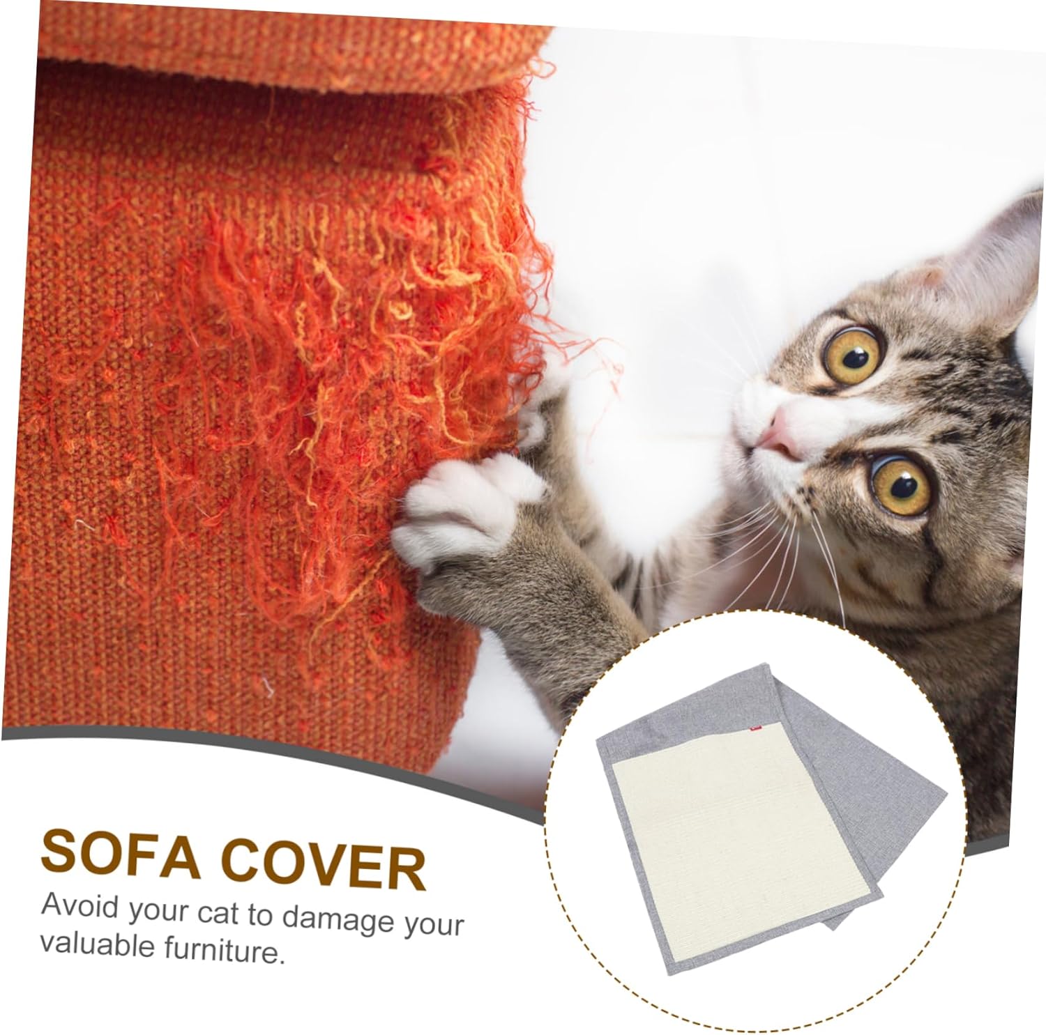 BESPORTBLE Protective Mat Scratch Protector for Couch Armrests Light Grey Material for to Prevent Furniture Damage