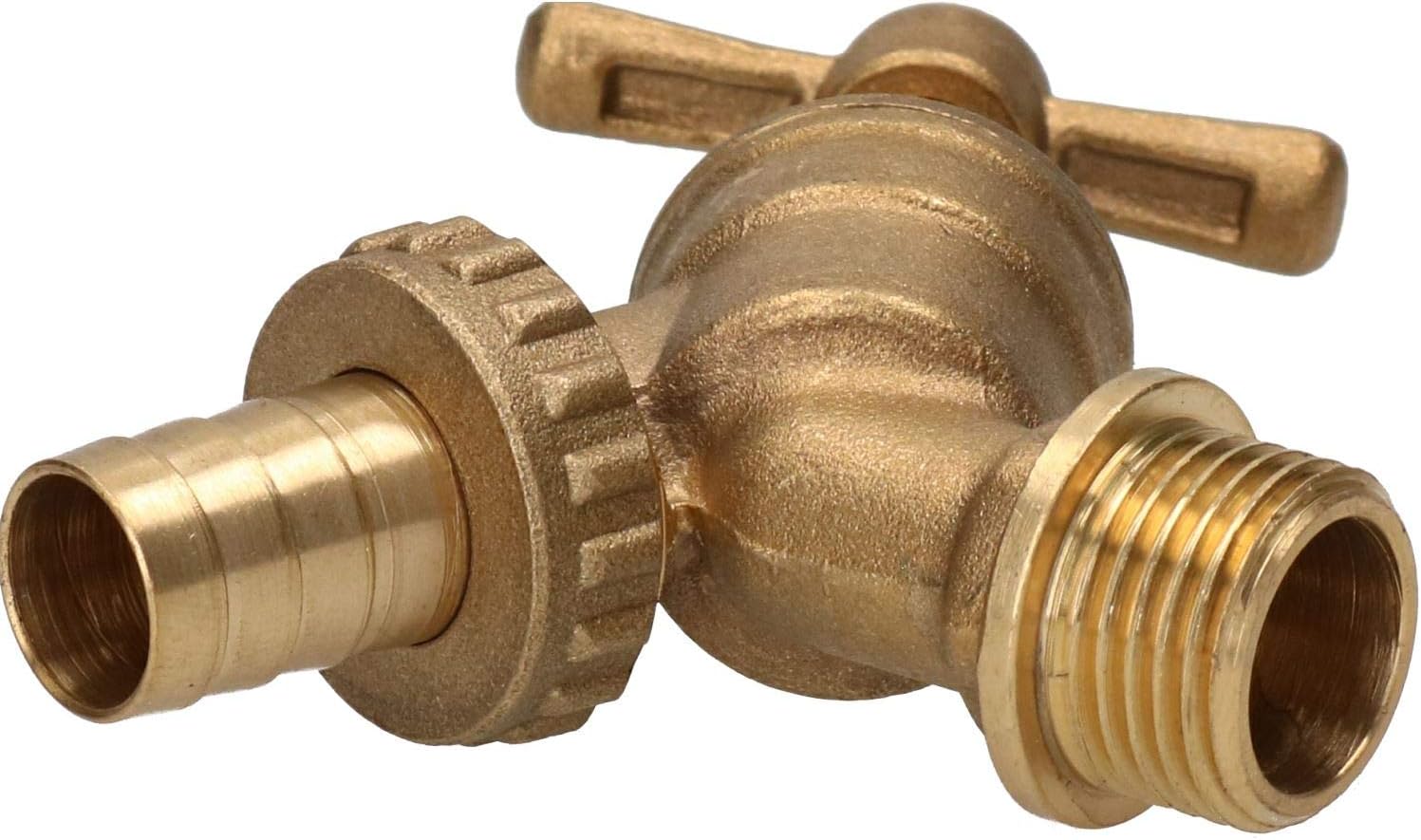 1/2" (15mm) Hose Union Bib Tap Brass Outdoor Water Supply Weather-Resistant