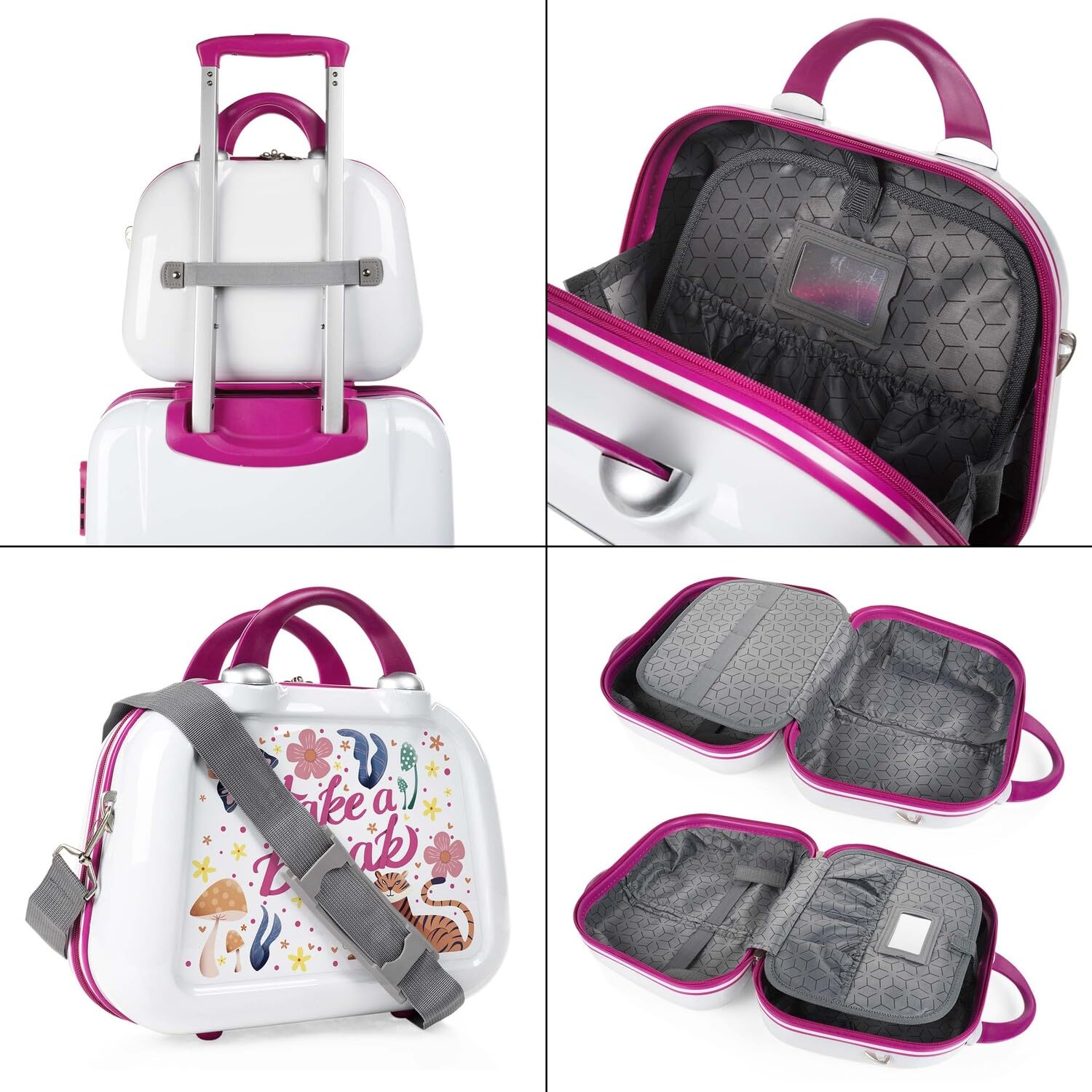 Kosmetikkoffer Hartschale Groß, Beautycase Damen, Trolley & Handgepäck Koff