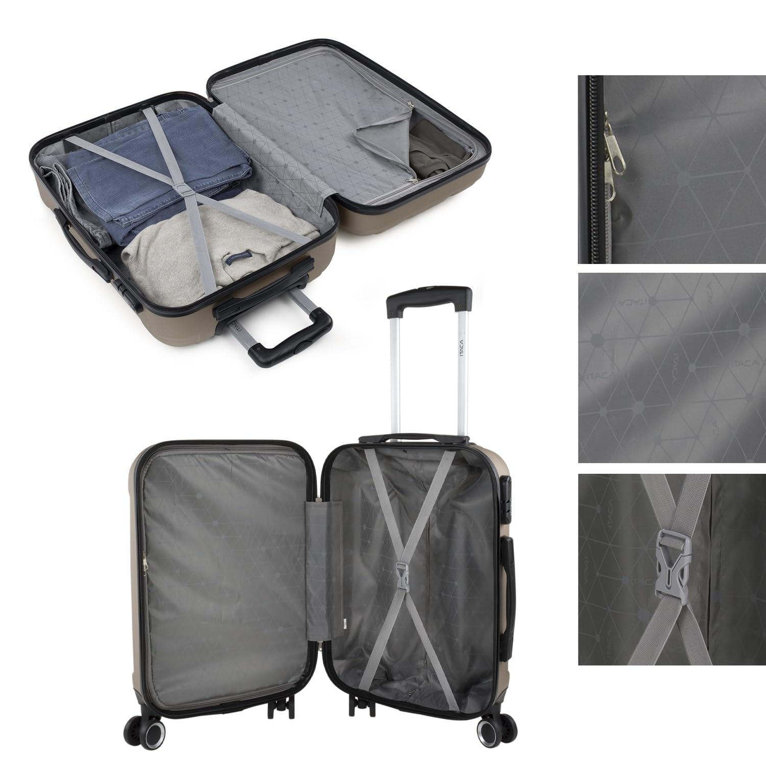 Handgepäck Koffer Trolley - Reisekoffer Mit Rollen und Reisekoffer Hartscha