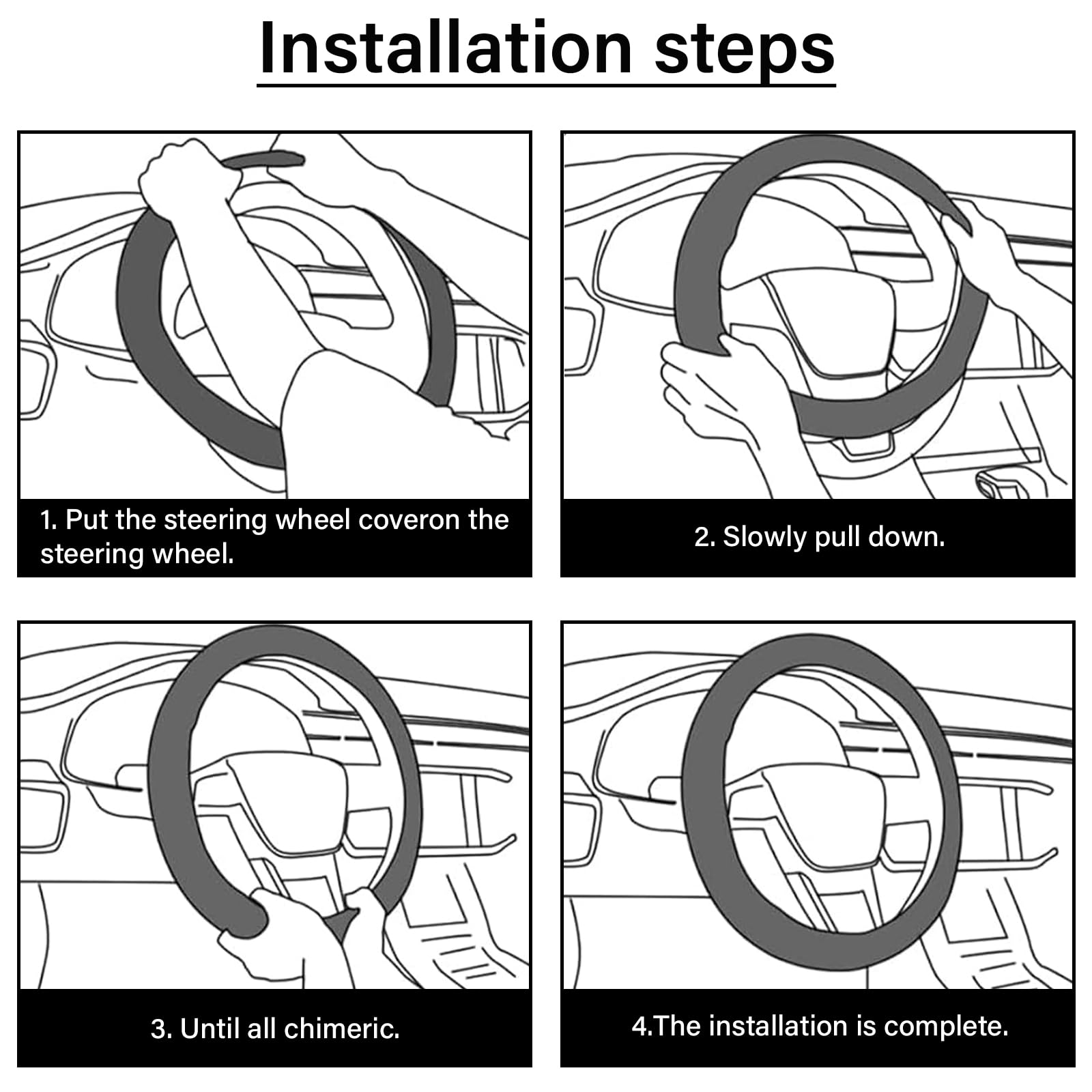 Car Steering Wheel Cover for Women Men, Non-Slip Breathable Steering Wheel, Wildflower Steering Wheel Protector, Car Accessories, Universal 14" 02/2-15" Fit Auto, Suvs