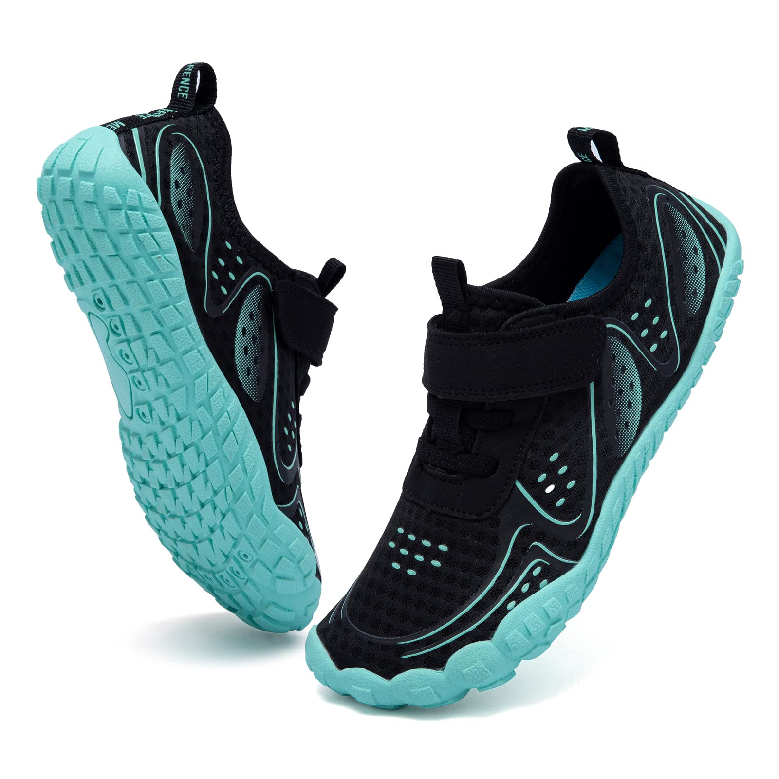 Kids Boys & Girls Water Shoes Lightweight Comfort Sole Easy Walking Athletic Slip on Aqua 5 Toe Sock(Toddler/Little Kid/Big Kid) U221WZ545.SA-Black-34