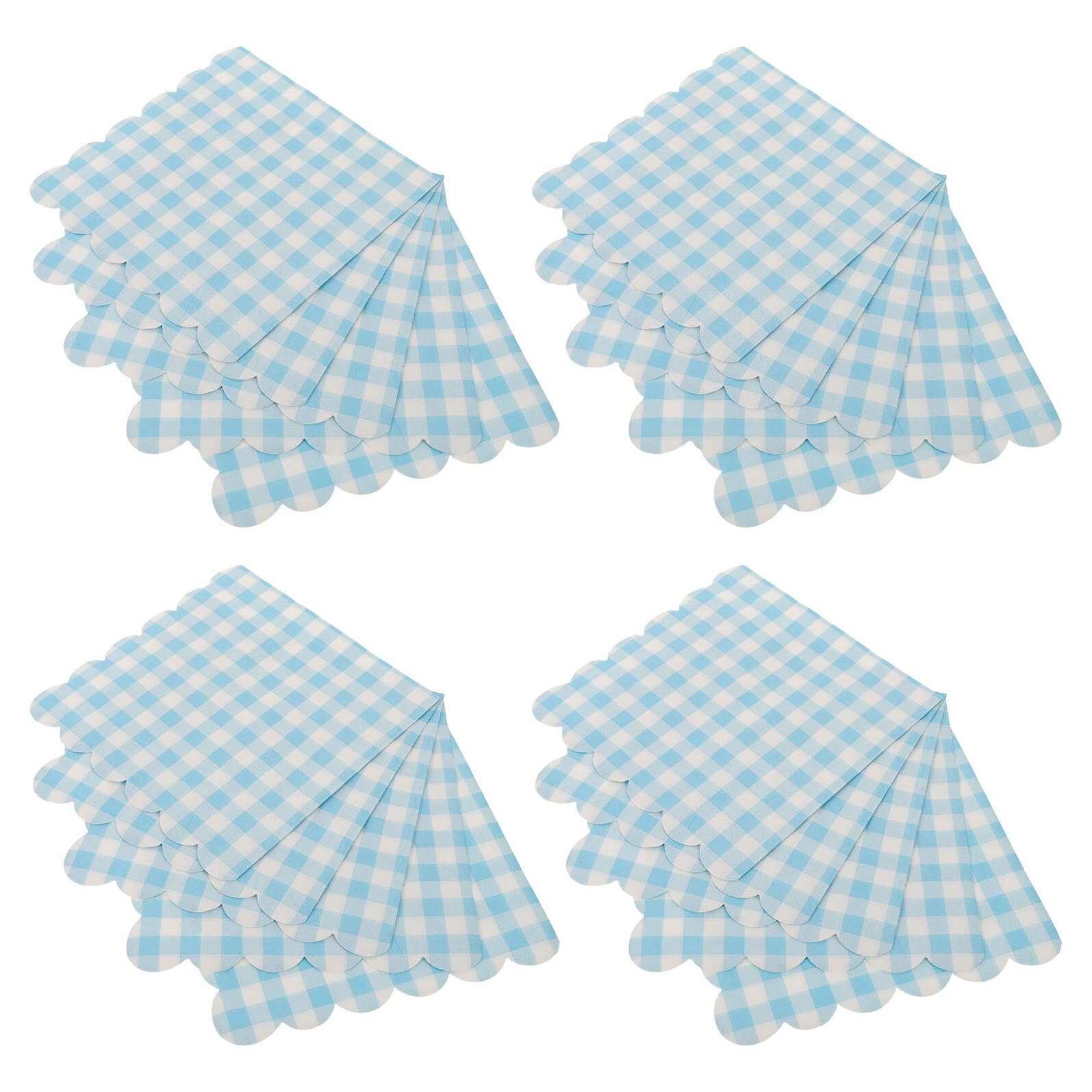 Serviettes décoratives carrées jetables à carreaux en papier pour anniversaire et mariages