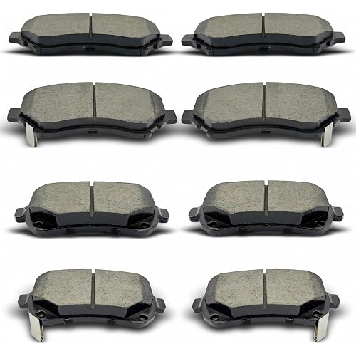 Front Rear Ceramic Brake Pad Fit For 2008-2012 Chrysler Town Country,For 2008-2012 Dodge Grand Caravan,For 2009-2013 Dodge Journey