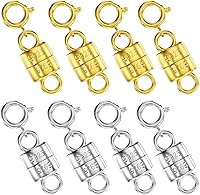 Vista 12 de OHINGLT cierres y broches magnéticos para collares de plata de ley 925, convertidor de cierre magnético de oro y plata para suministros
