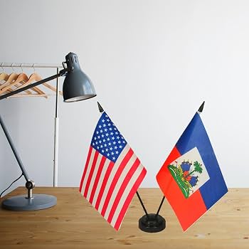 USA & Palästina Tischflaggen Set – 20,3 X 12,7 Cm, Mit Ständer, Miniatur-Flaggen