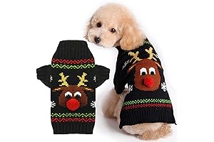 Cute & Cozy Ugly Dog Sweater: Reindeer Frolic