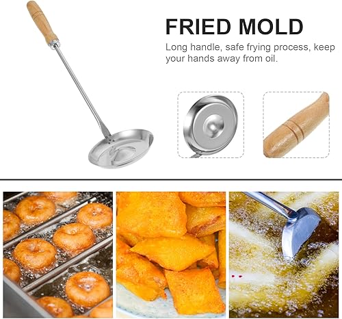 Miniatura 2 de Kichvoe Bunuelos - Molde con mango ergonómico, ligero, antiadherente, herramienta de refrigerio para panqueques caseros de papa y nabo