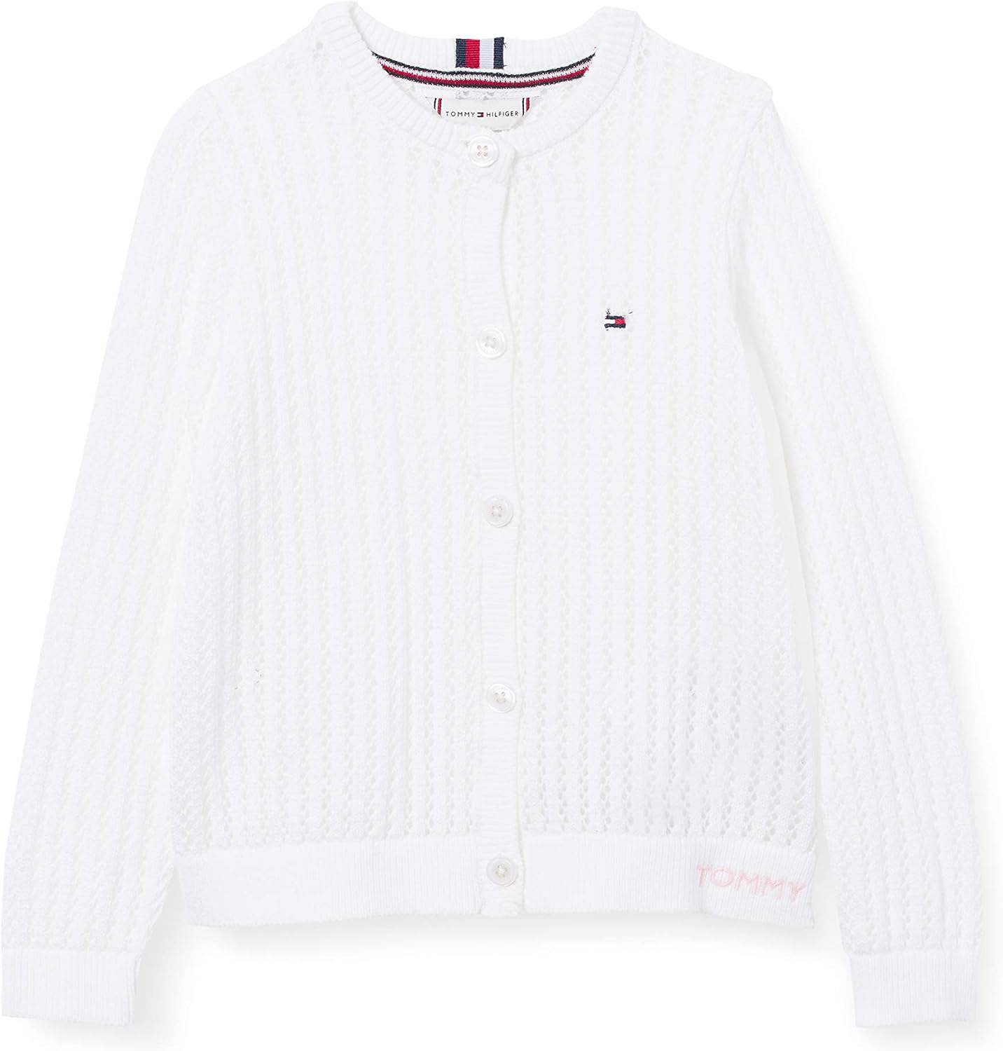 Tommy Hilfiger Script Print Hoodie Maglione Bambine e Ragazze lencicol  Felpe Abbigliamento