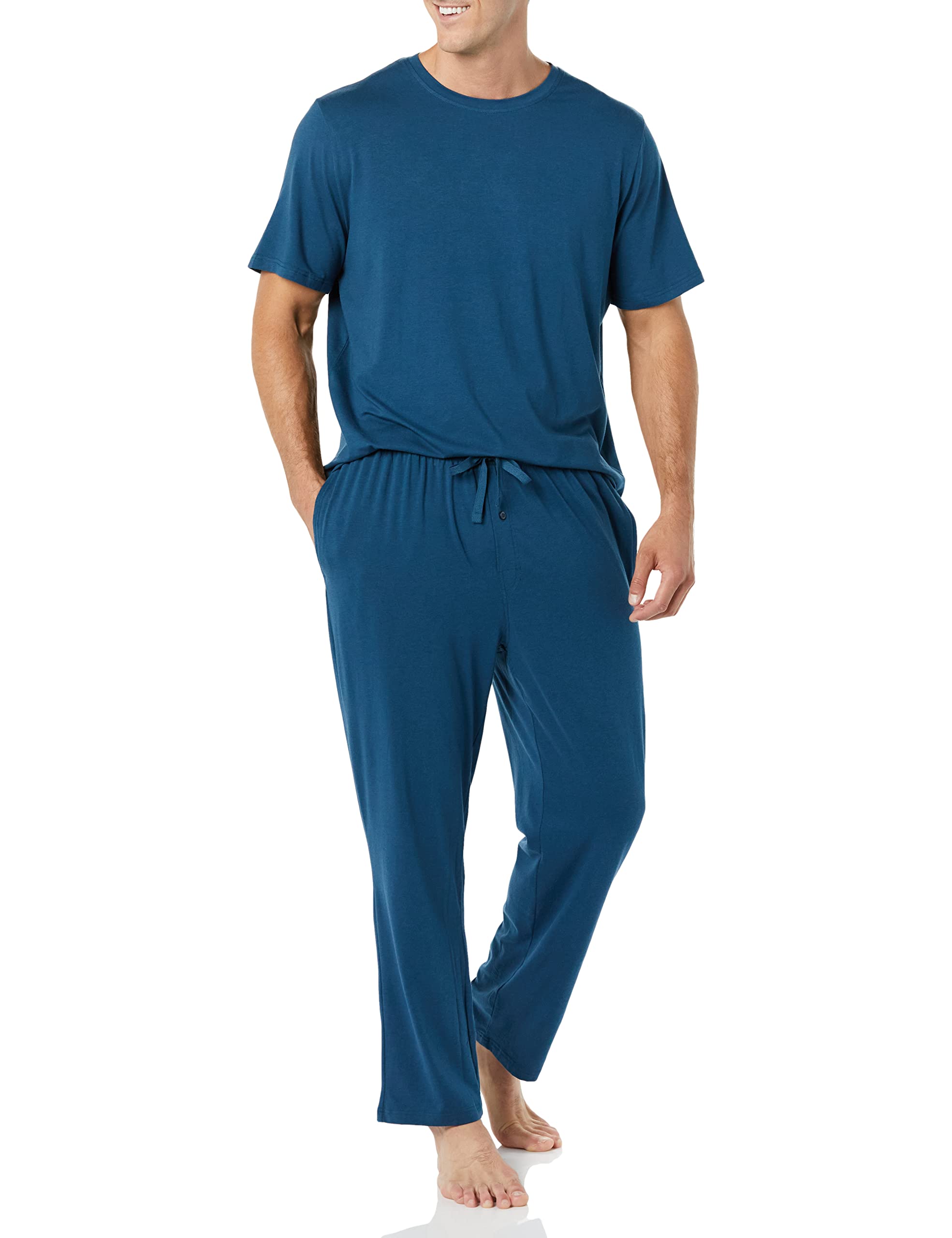 Photo 1 of Amazon Essentials Men's Cotton Modal Pajama Set 3X-Large Dark Blue