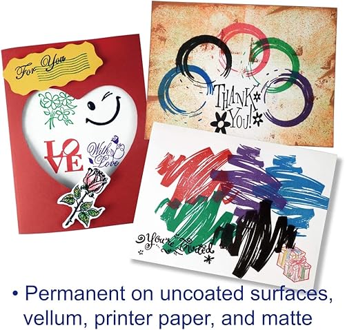 Miniatura 5 de Almohadillas de tinta para sellos de goma, almohadillas de sello de goma, permanentes, impermeables, almohadillas de sello para hacer tarjetas,