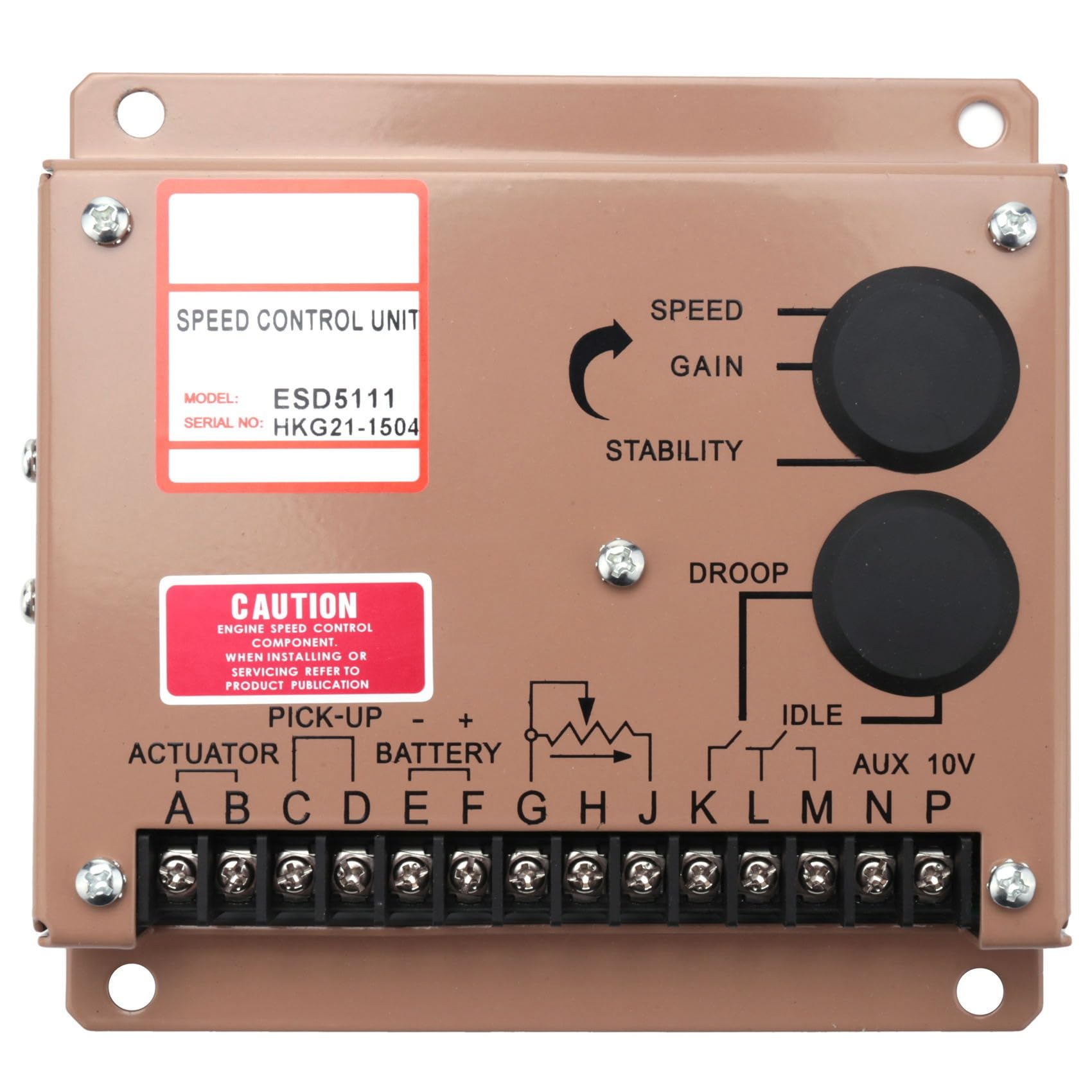 Motor Regulador de Velocidad Del Motor ESD5111 Controlador de Ajuste Del Grupo ElectróGeno Fuente de AlimentacióN Generador de AC Pieza 12 V 24 V Velocidad Govornor