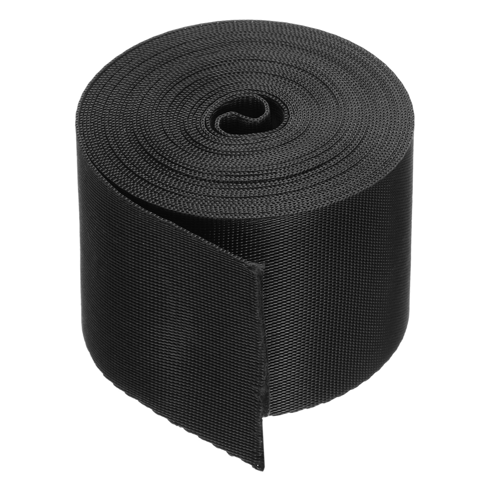 sourcing map Flat Nylon Webbing Strap 2 Inch 5 Yards Polypropylene Webbing Black for Backpack, Luggage-rack, Outdoor Climbing, DIY Craft