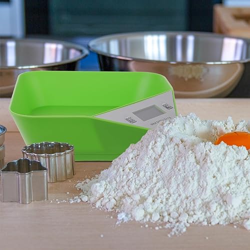 Miniatura 5 de Toyvian Báscula digital de cocina con cuenco integrado, pesaje preciso de alimentos para hornear y cocinar, diseño de botón simple, compacto, no