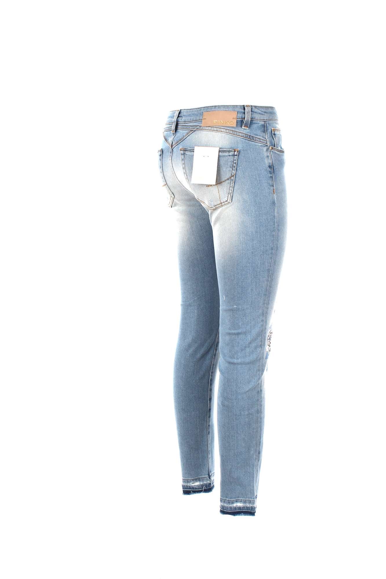 Pinko 1818AB Pantalone Donna Iper-Skinny Blue Denim Jeans Woman
