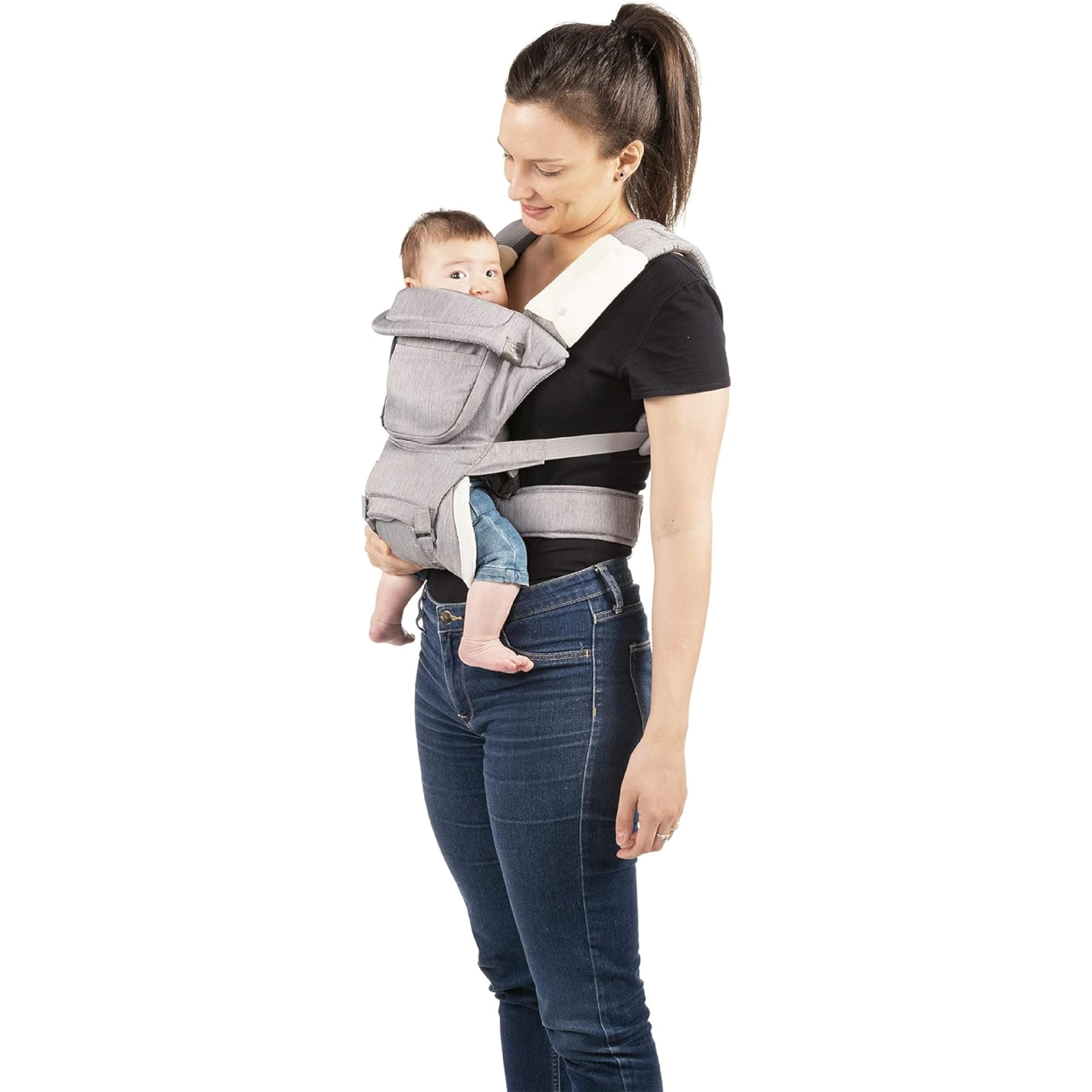 Chicco Babytrage Hip Seat, 3-in-1 ergonomische und multifunktionale Babytrage mit abnehmbaren und separat nutzbarer Hüftsitzbasis, beige