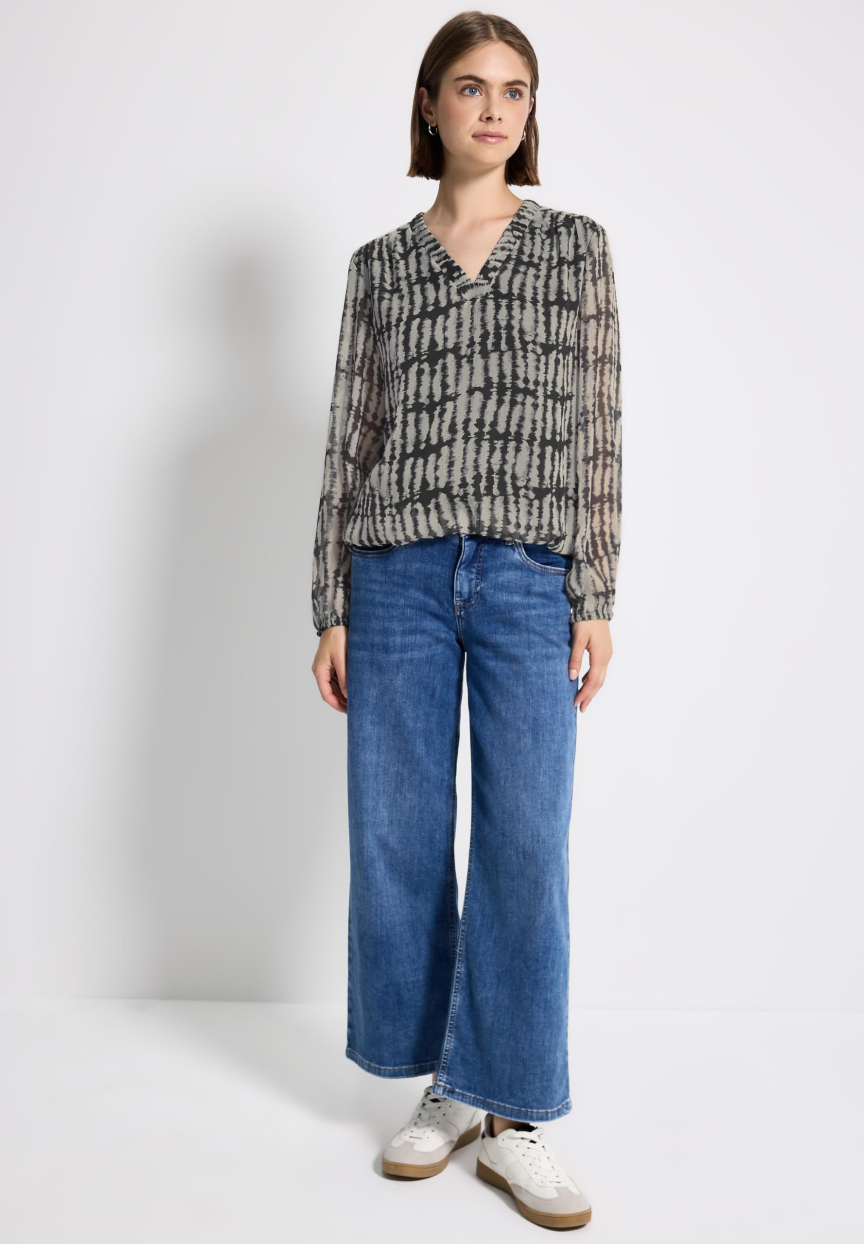 Street One Studio Damen V-Neck Chiffon Tunika