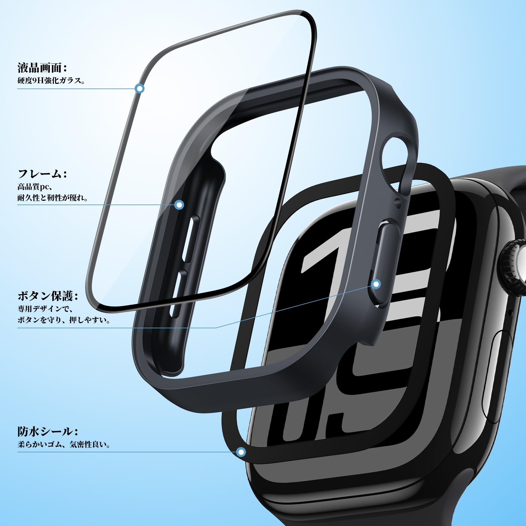 Amazon.co.jp: NIMASO Apple Watch Series 11/10 46mm ケース