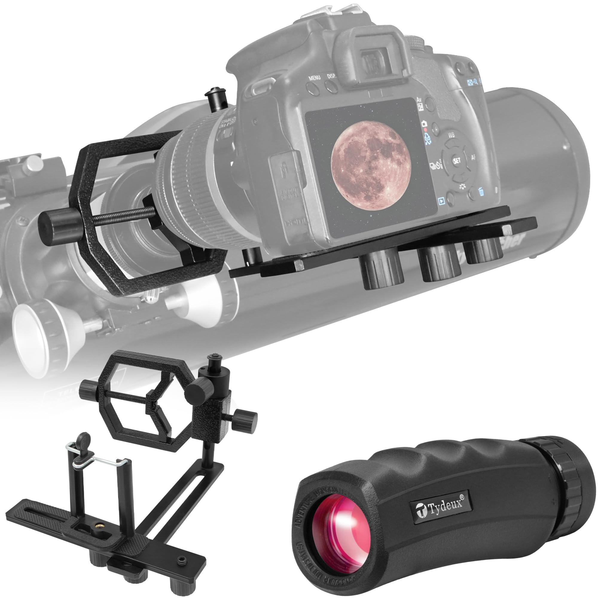Bundle with - Universal Metal Telescope Camera Phone Adapter