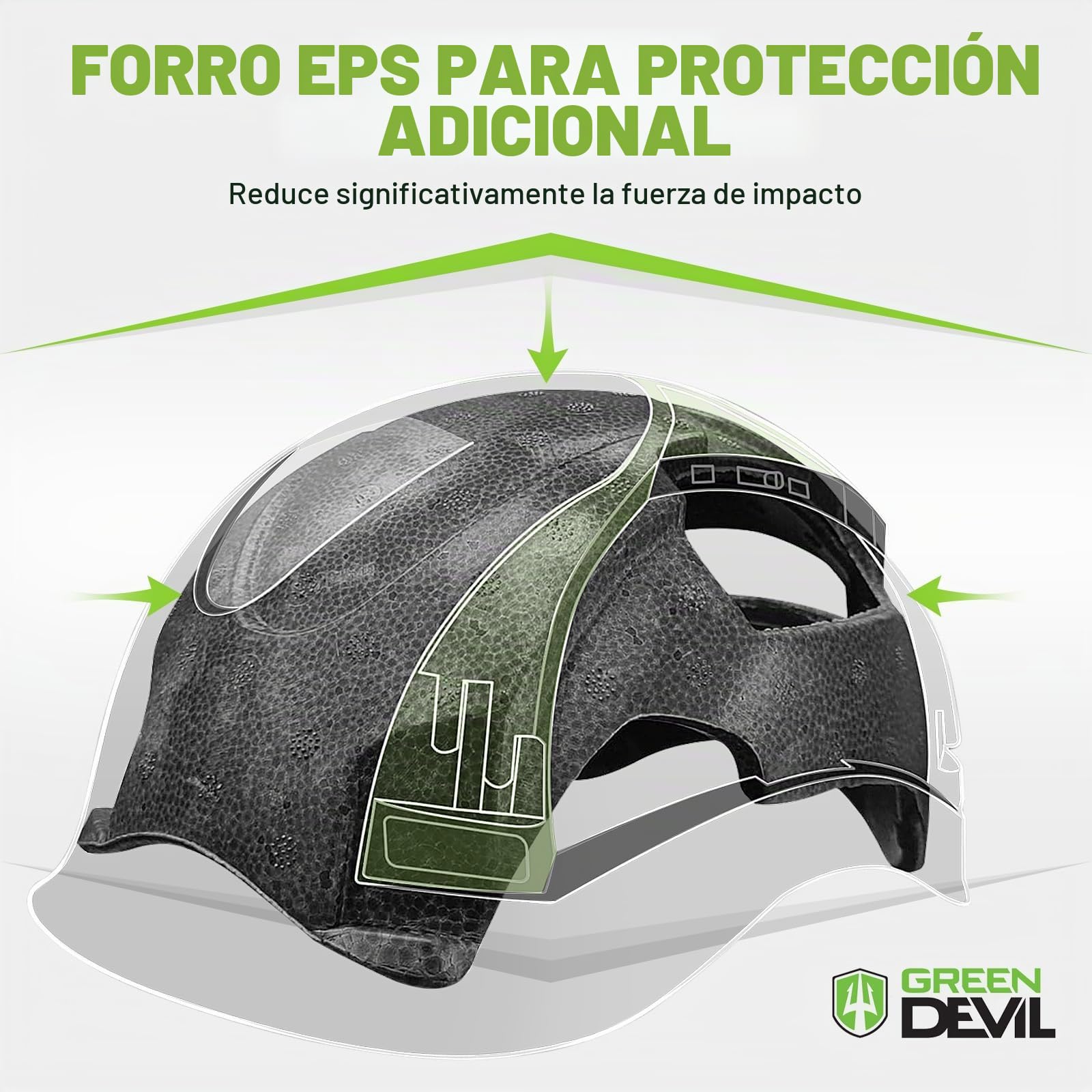 GREEN DEVIL Casco de seguridad X-Armor con protección auditiva activa y visera transparente, casco de seguridad ABS EN 397, casco industrial EN352, compatible con SNR 32dB con Bluetooth