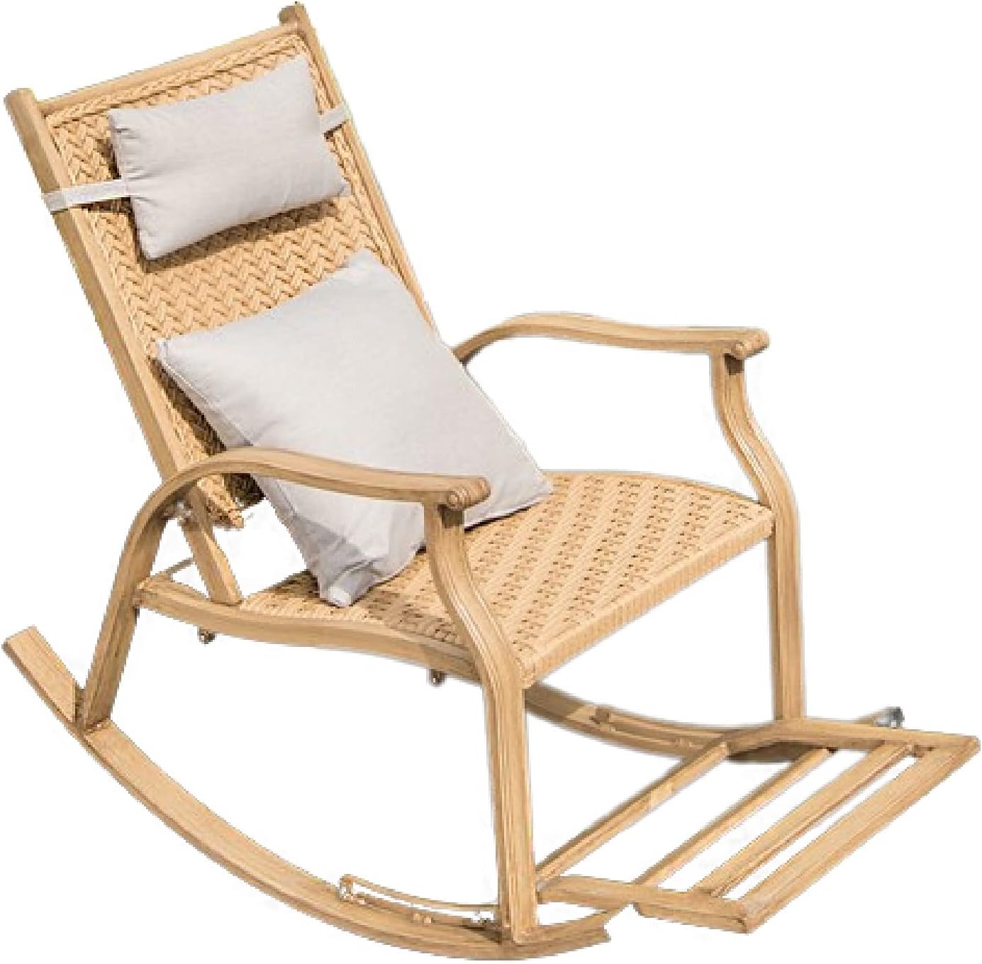 イタリア ロッキングチェア ホワイト 木製 完成品 ベージュ イタリア