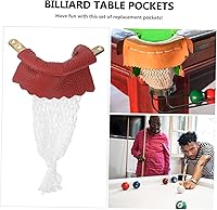 Vista 3 de 6pcs Billar Bolsillos Billar Mesa Accesorios Cuero Snooker Mesa Reemplazo Redes Bolsa Kit