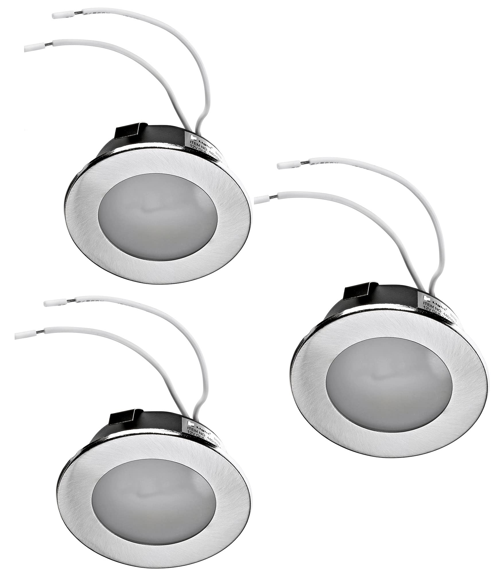 3x Set Flache Möbel Einbauleuchte Unterbauleuchte Einbaustrahler G4 Küchenleuchte Einbauspot 12V flach geeignet für G4 LED/Halogen Lampe 12V bis max. 20W
