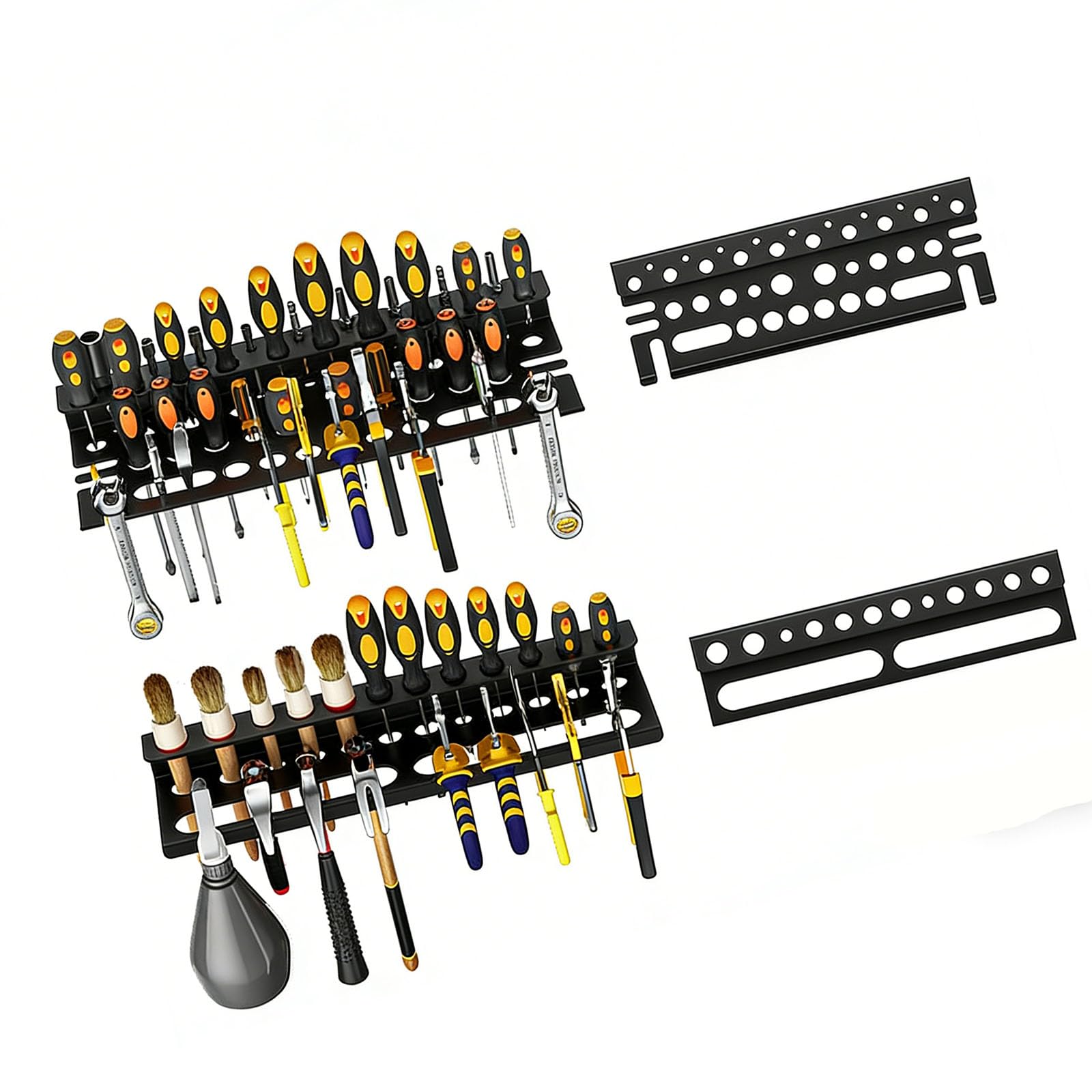 Hsioluted Duty Carbon Steel Wall Mounted Tool Storage Rack for Garage Workshop and Home Organization Wall Tool Rack for Workshop