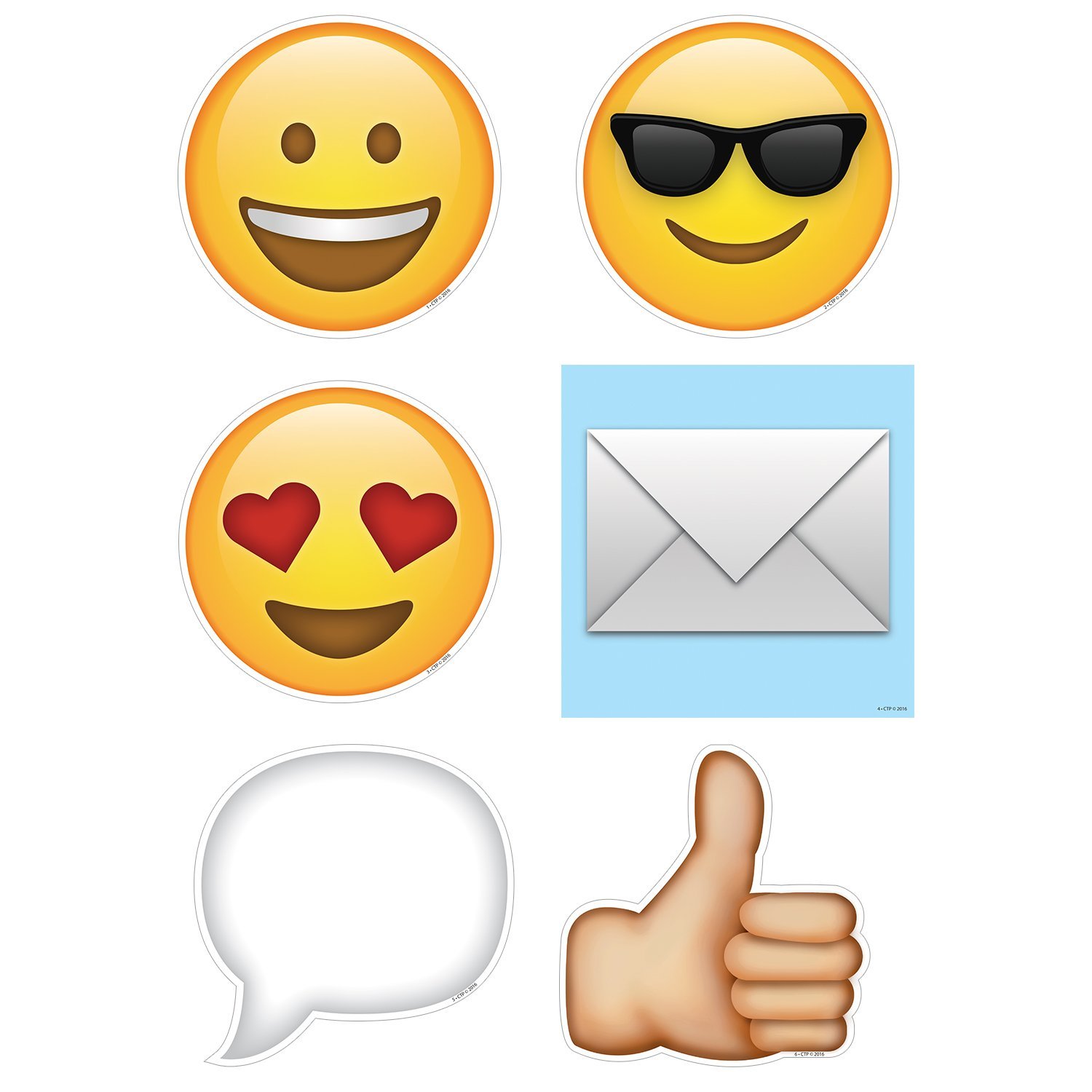 Emojis 6" Designer Cutouts, Pack of 35 (6068)