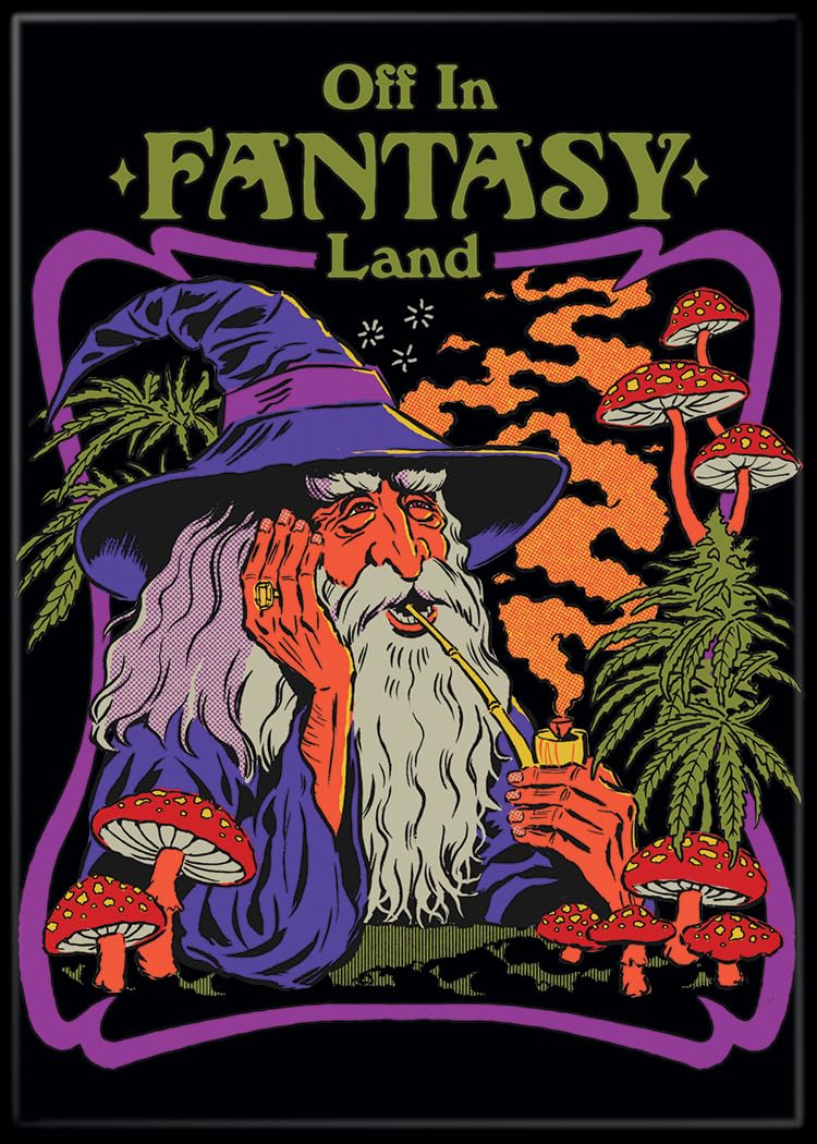 Ata-BoyAta-Boy Steven Rhodes Off in Fantasy Land 2.5" X 3.5" Magnets for Refrigerators and Lockers