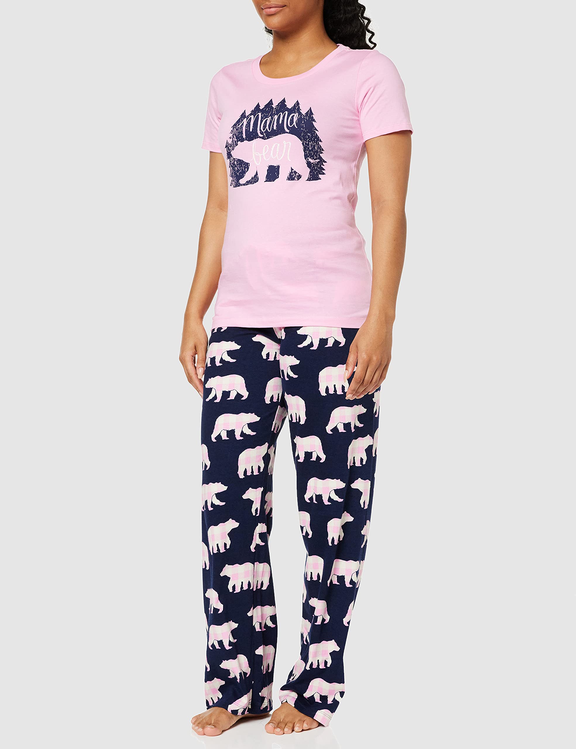 Little Blue House T- Shirt de Pyjama À Manches Courtes Haut de Pijama Femme