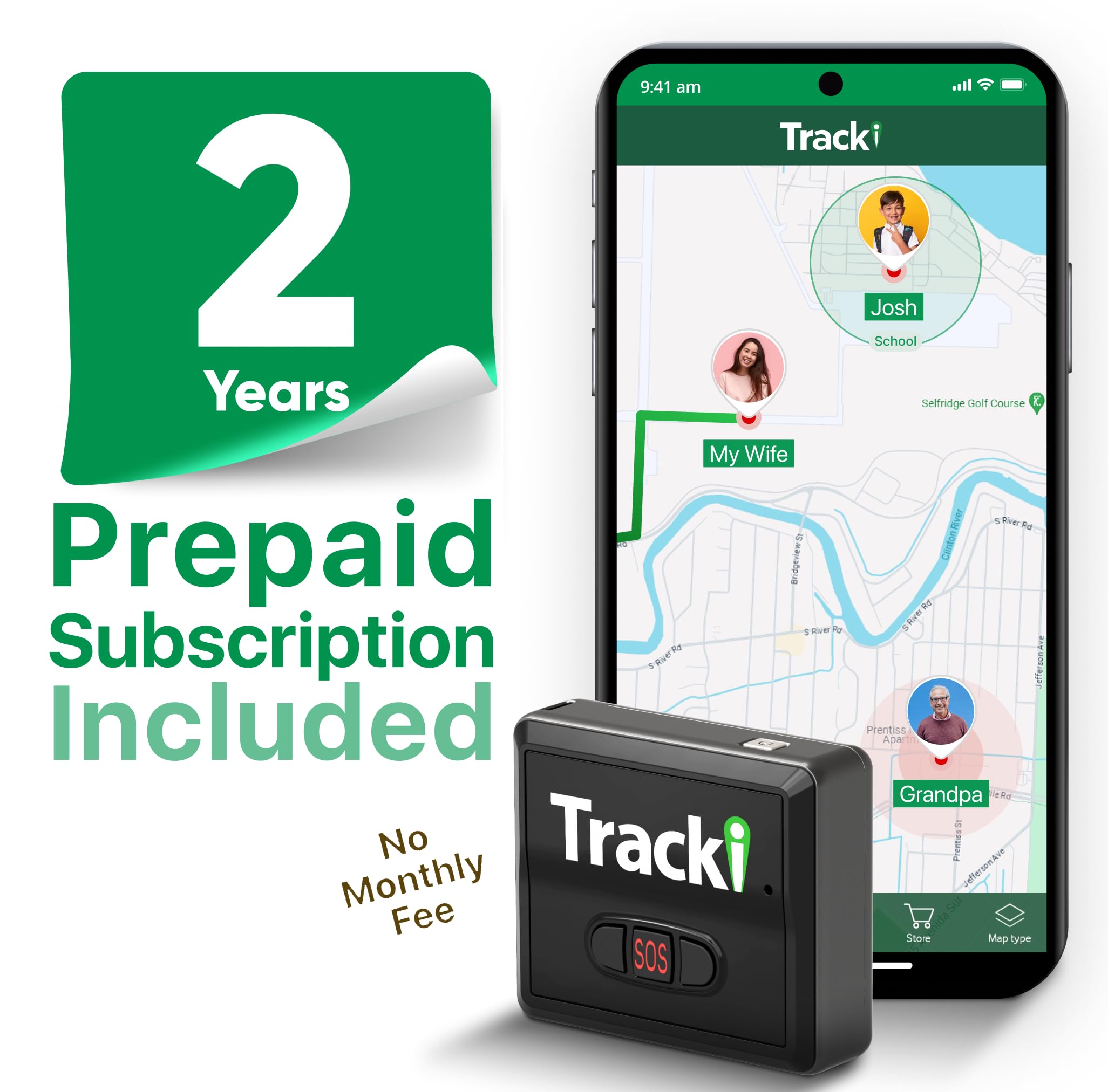 TrackiGPS Tracker for Vehicles No monthly fee, USA Made Tech. 4G LTE Car GPS Tracking Device. Unlimited Distance, US & Worldwide. Small Portable Real time Mini Magnetic. Includes 2 years subscription