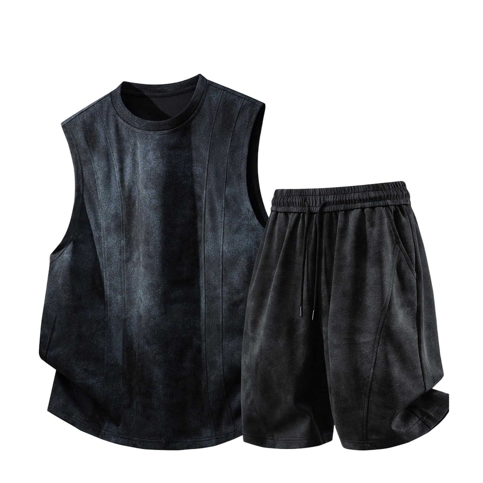 Męski American Tank Sport Set Summer Slim Luźny T-shirt Bez Rękawów