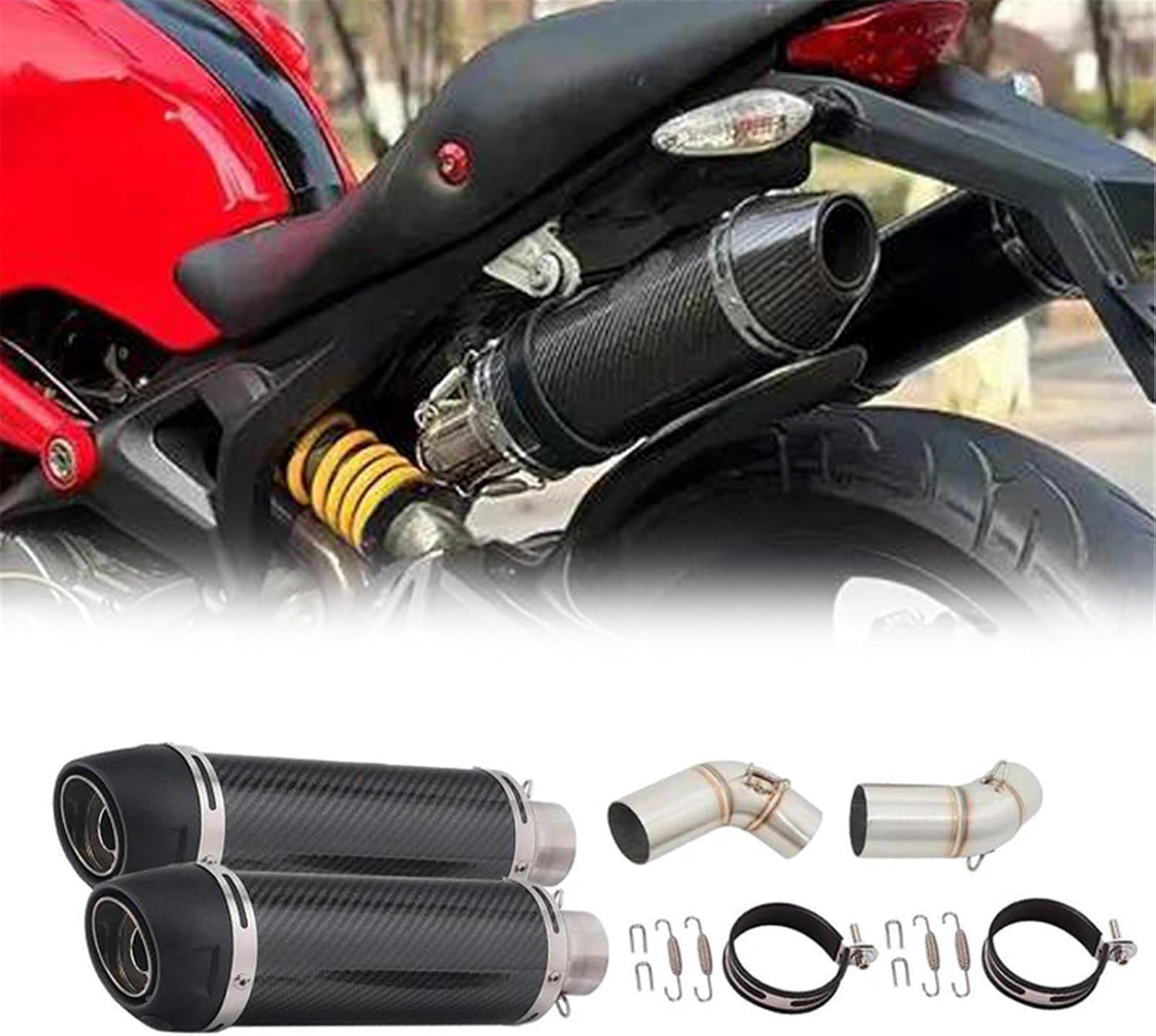 後部のこぶ オートバイ用排気システム ミドルリンクパイプ エスケープ